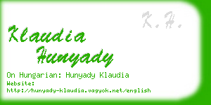 klaudia hunyady business card